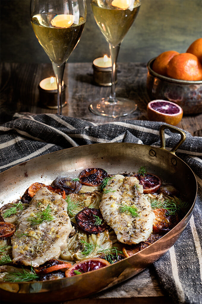 Baked rockfish with fennel and blood oranges - caramelized fennel, roasted blood oranges and juicy white fish fillets - you get a burst of citrusy, fresh flavors, and a vibrant, delicious dinner that's sure to impress, and is quick and easy to make. | www.viktoriastable.com