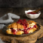 Croissant French toast with lemon Mascarpone filling - treat yourself to this scrumptious breakfast on a lazy weekend morning, and be sure to try both the savory and sweet version! | www.viktoriastable.com