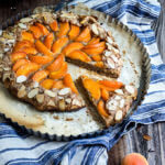 Apricot almond galette - flakey buttery crust, almond frangipane filling, and jammy sweet apricot on top complete this rustic summer galette. | www.viktoriastable.com