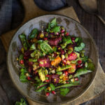 Roasted beets, pomegranate and kaniwa salad - sweet roasted corn, and crunchy pepitas, creamy avocado, fresh lemon, cilantro and scallions, and a nice zing from the cayenne pepper - this salad is an explosion of colors, flavors and textures. | www.viktoriastable.com