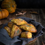 Pumpkin sage scones - tender buttery crumb, sugary crust and the most delicious, delicate pumpkin flavor, perfumed with mild sage, nutmeg and cinnamon. | www.viktoriastable.com