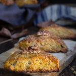 Pumpkin sage scones - tender buttery crumb, sugary crust and the most delicious, delicate pumpkin flavor, perfumed with mild sage, nutmeg and cinnamon. | www.viktoriastable.com