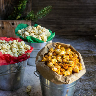3 holiday popcorn recipes - let the snacking begin with these festive popcorn flavors - smoke & spice, truffle & Parmesan, rosemary, lemon & garlic. | www.viktoriastable.com