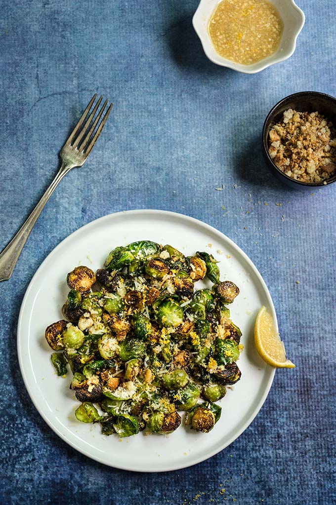 Pan-roasted brussels sprouts with lemon, garlic and cumin. | www.viktoriastable.com