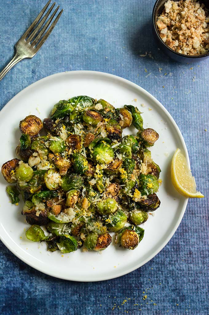Pan-roasted brussels sprouts with lemon, garlic and cumin. | www.viktoriastable.com