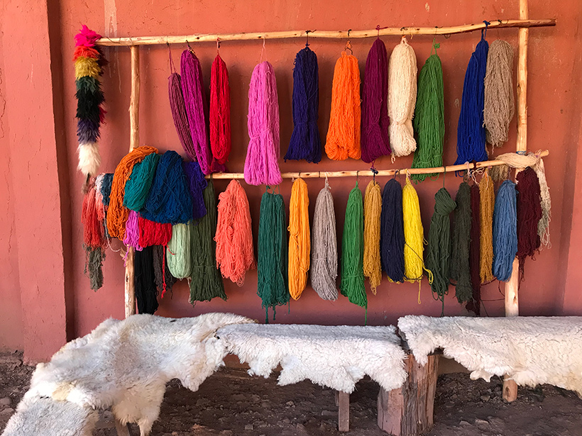 Naturally dyed alpaca yarn - Chinchero, Peru