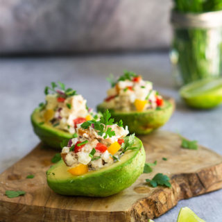Peruvian stuffed avocados with smoked trout and hearts of palm | www.viktoriastable.com