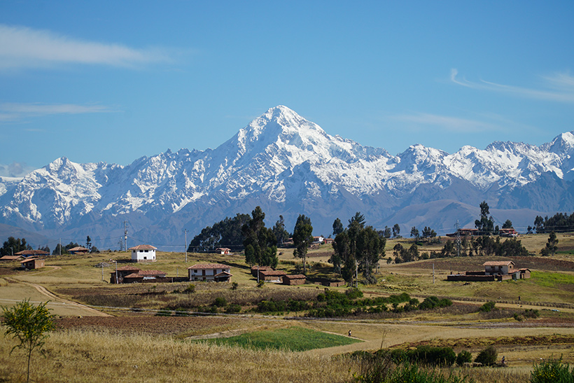 Valle Sagrado, and the Salkantay Mountain in the distance - Peru