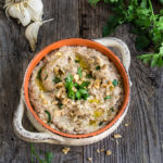 Eggplant dip - better than Baba Ganoush, with only 4 ingredients, this dip is an easy and impressive summer appetizer. | www.viktoriastable.com